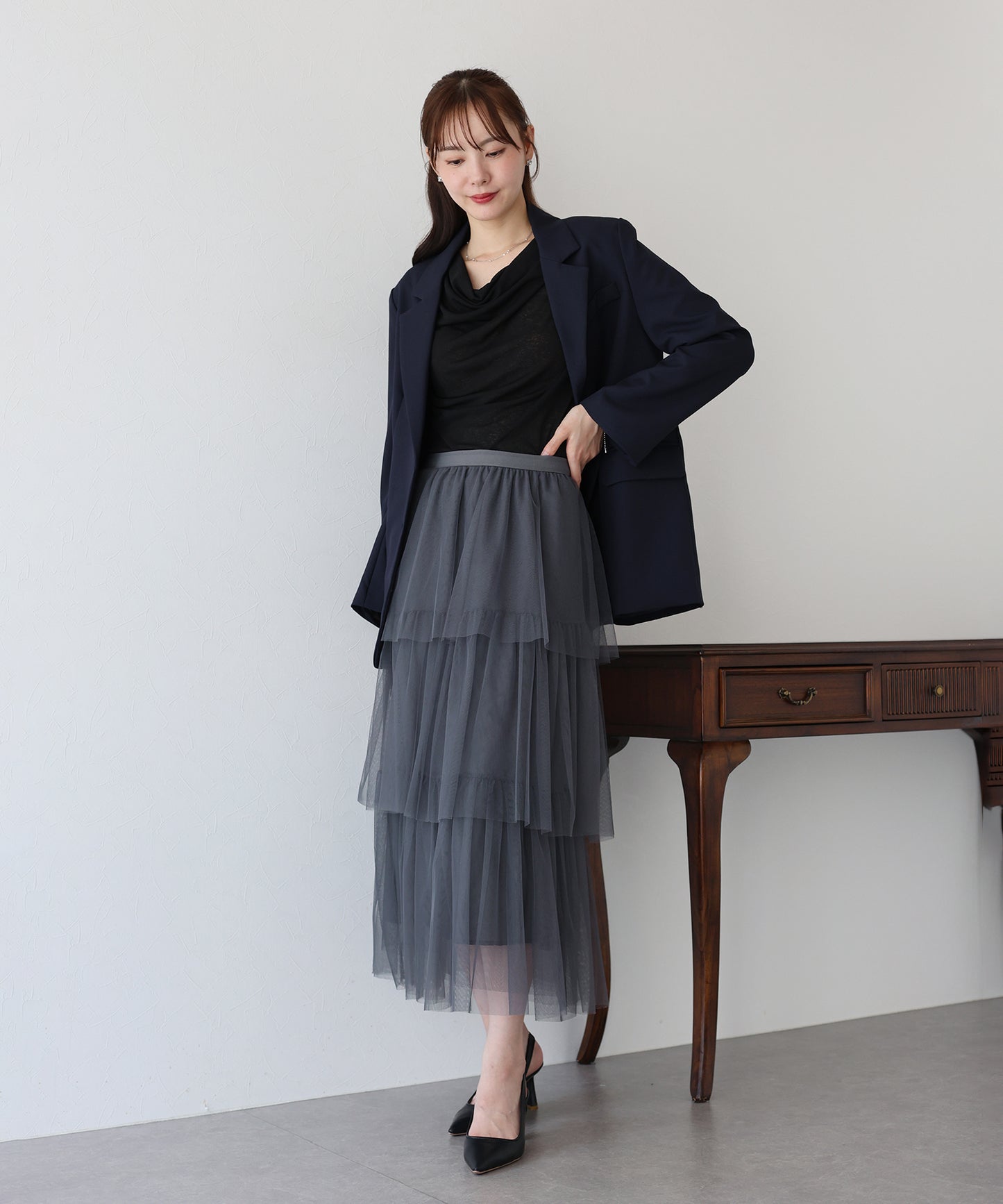 【TIME SALE】チュールティアードスカート