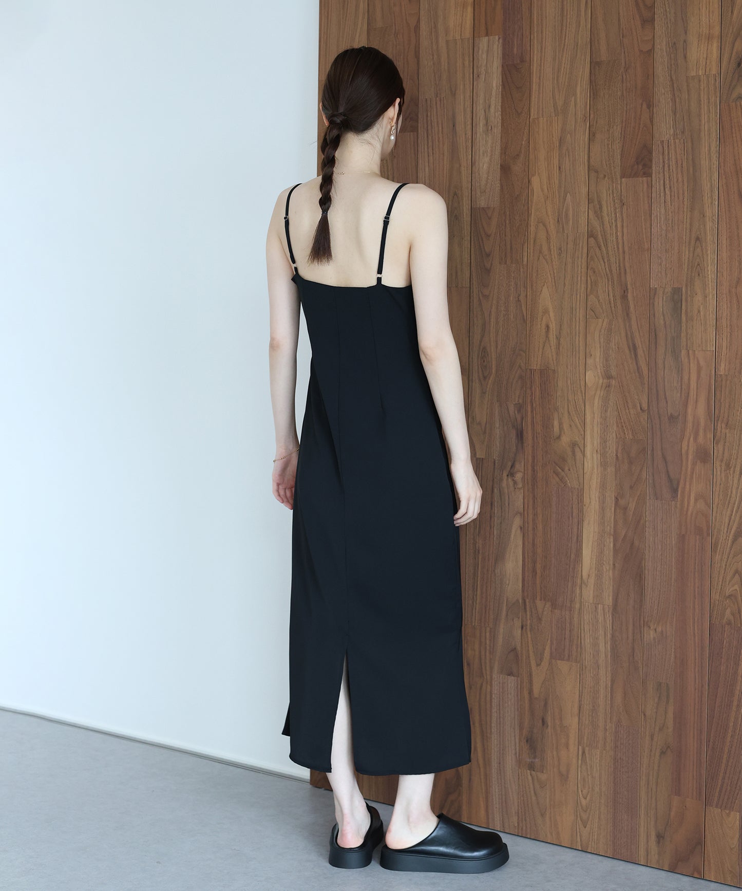 【早割5％OFF】レースドレープキャミワンピース