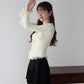 【早割5％OFF】フリルレーストリムニット