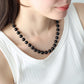 ブラック/パール シルバービーズネックレス【ネコポス】
