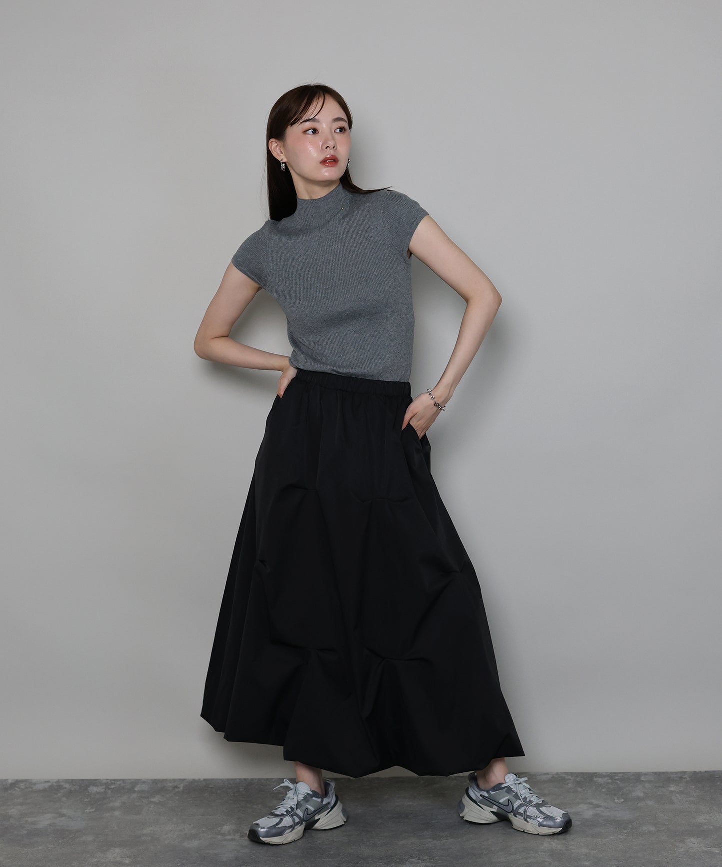 【早割5％OFF】ウール混フレンチスリーブニット【ネコポス】[ J by blue ]