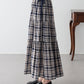 チェック柄サイドリボンティアードスカート
