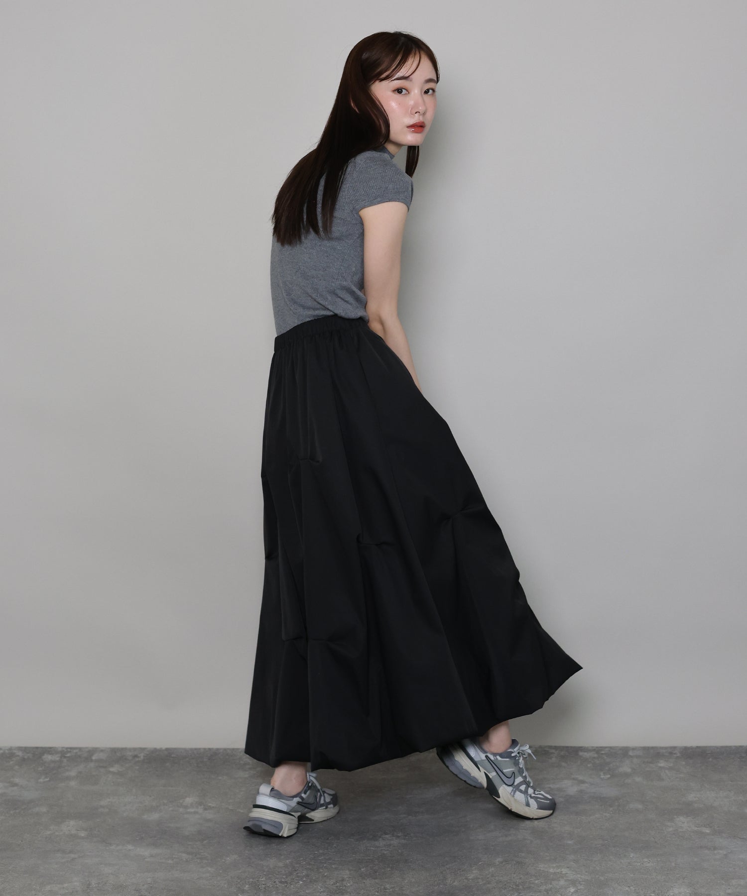 ランダムタックバルーンスカート ランダムタックバルーンスカート（スカート）｜dazzlin