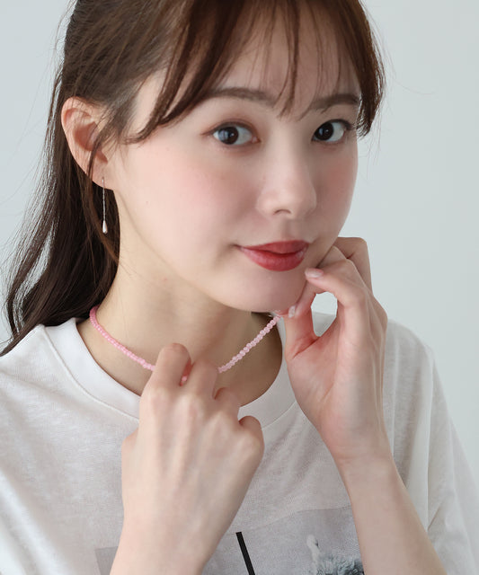 【早割5％OFF】クリアカラービーズネックレス【ネコポス】