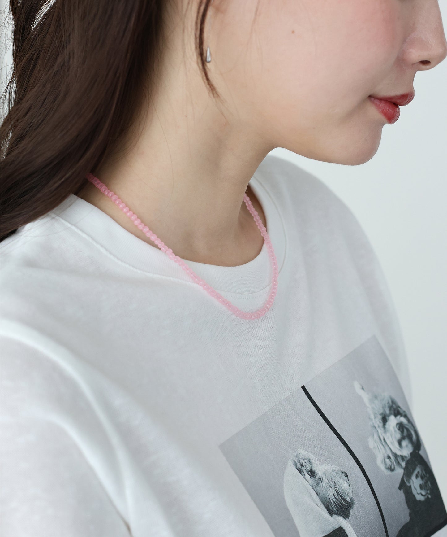 【早割5％OFF】クリアカラービーズネックレス【ネコポス】