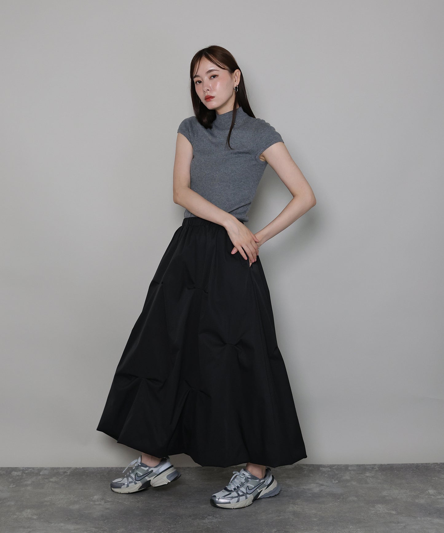 【早割5％OFF】ランダムタックバルーンスカート[J by blue]