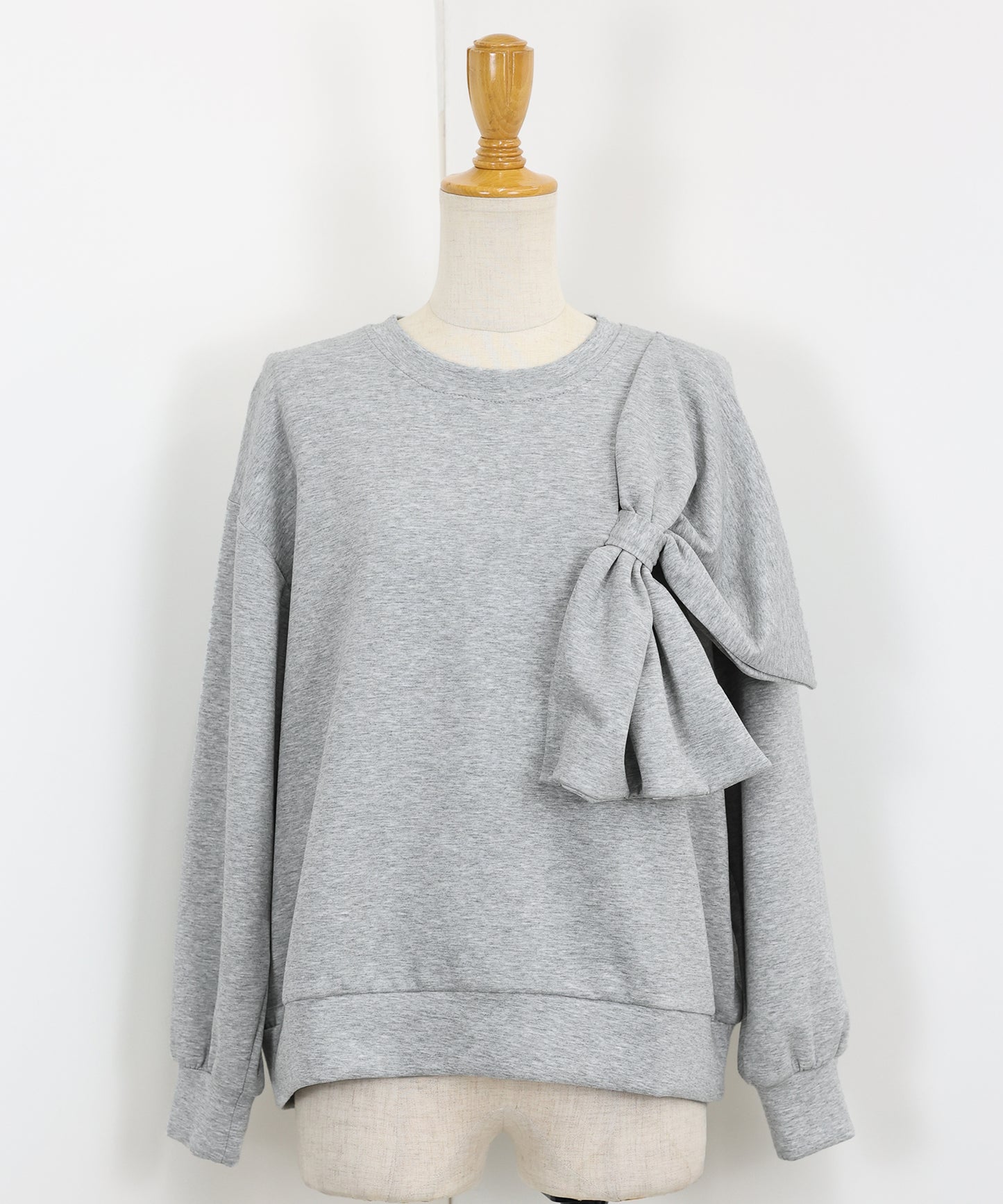 リボンスウェットトップス