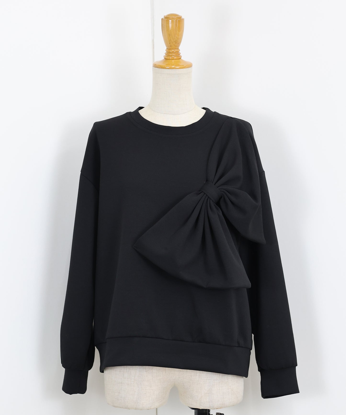 リボンスウェットトップス