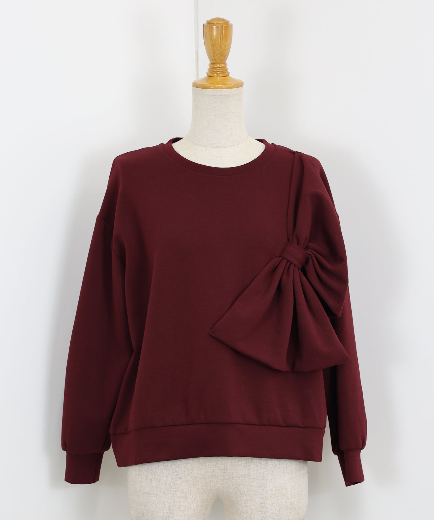 リボンスウェットトップス