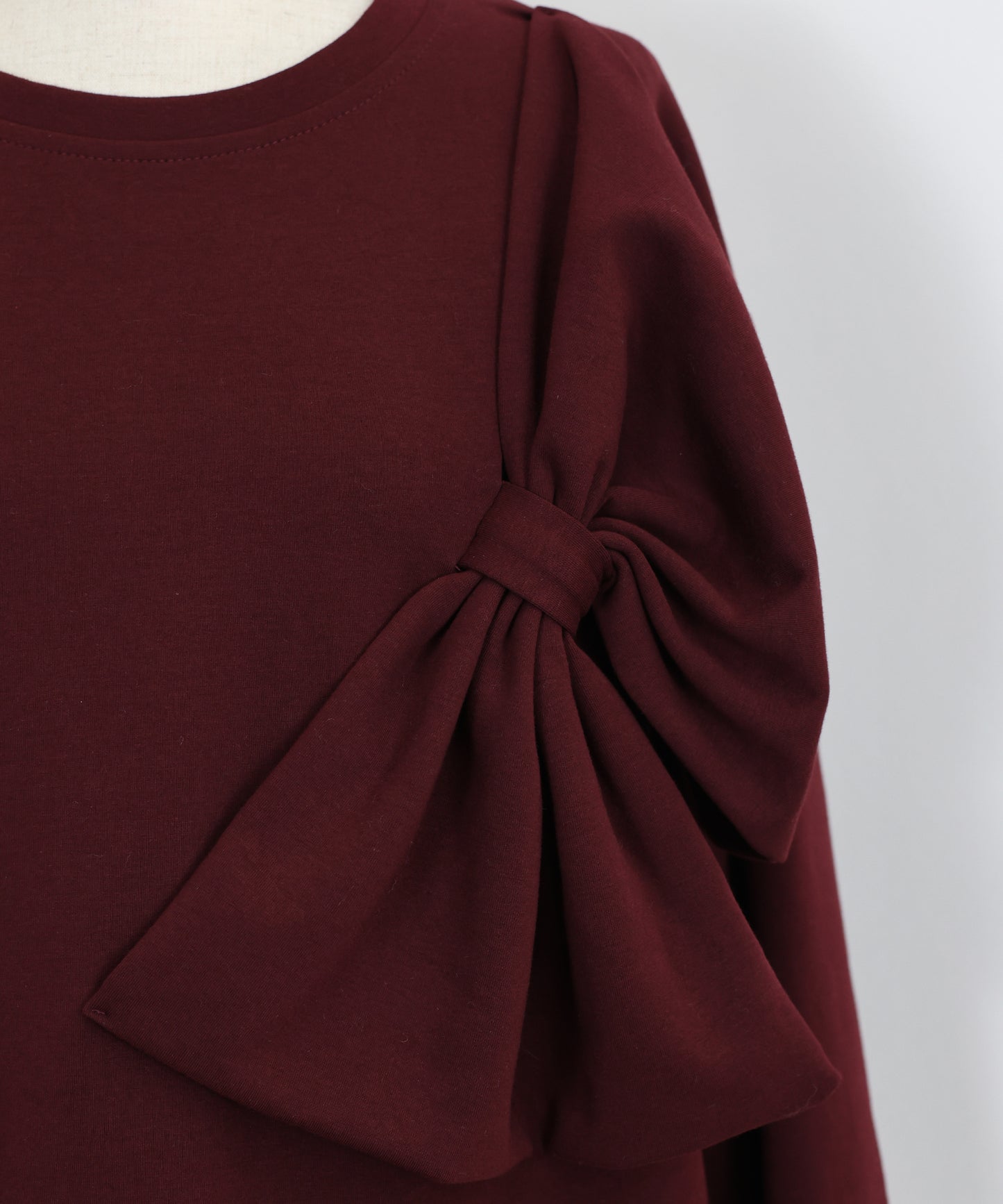 リボンスウェットトップス