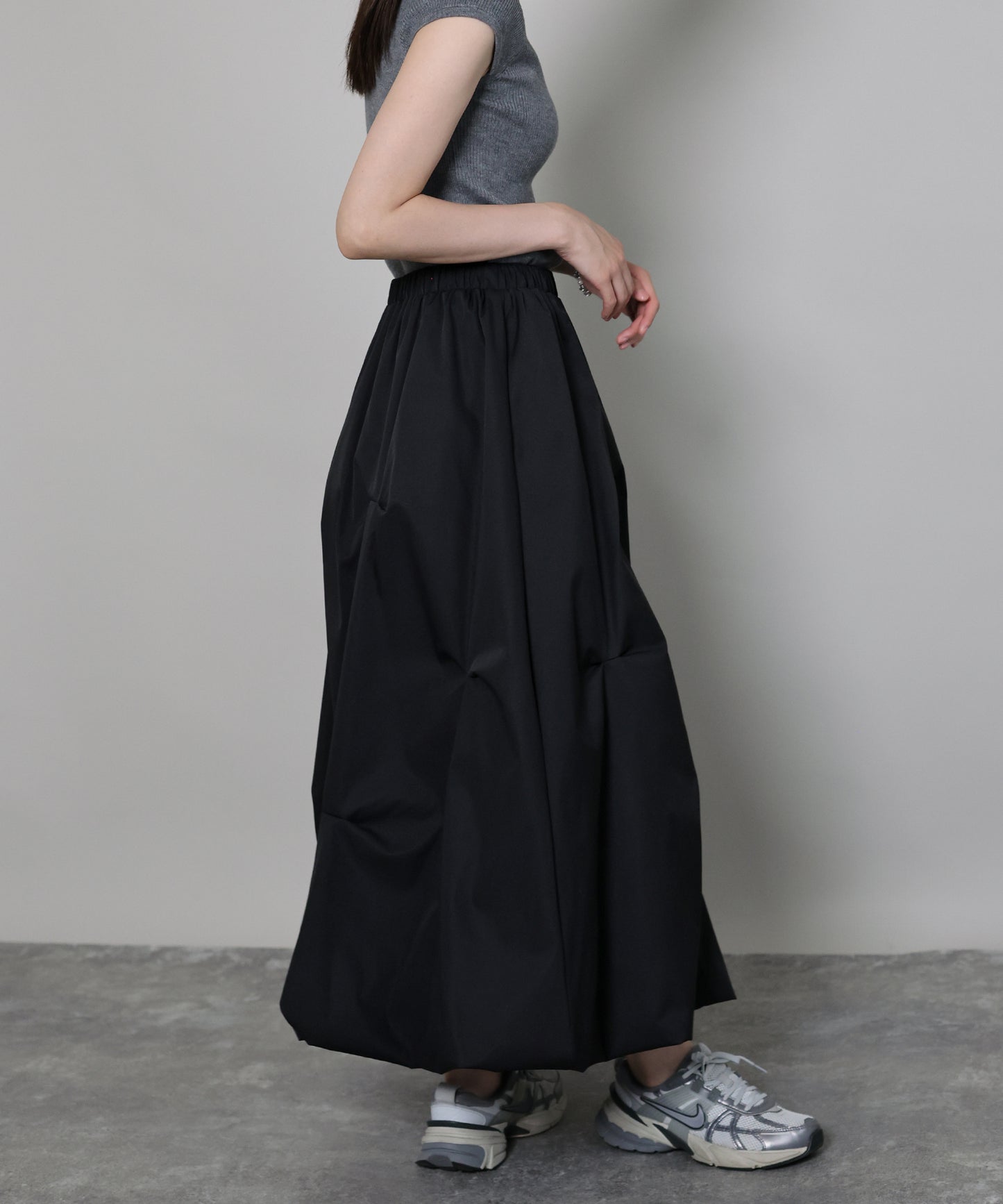 【早割5％OFF】ランダムタックバルーンスカート[J by blue]