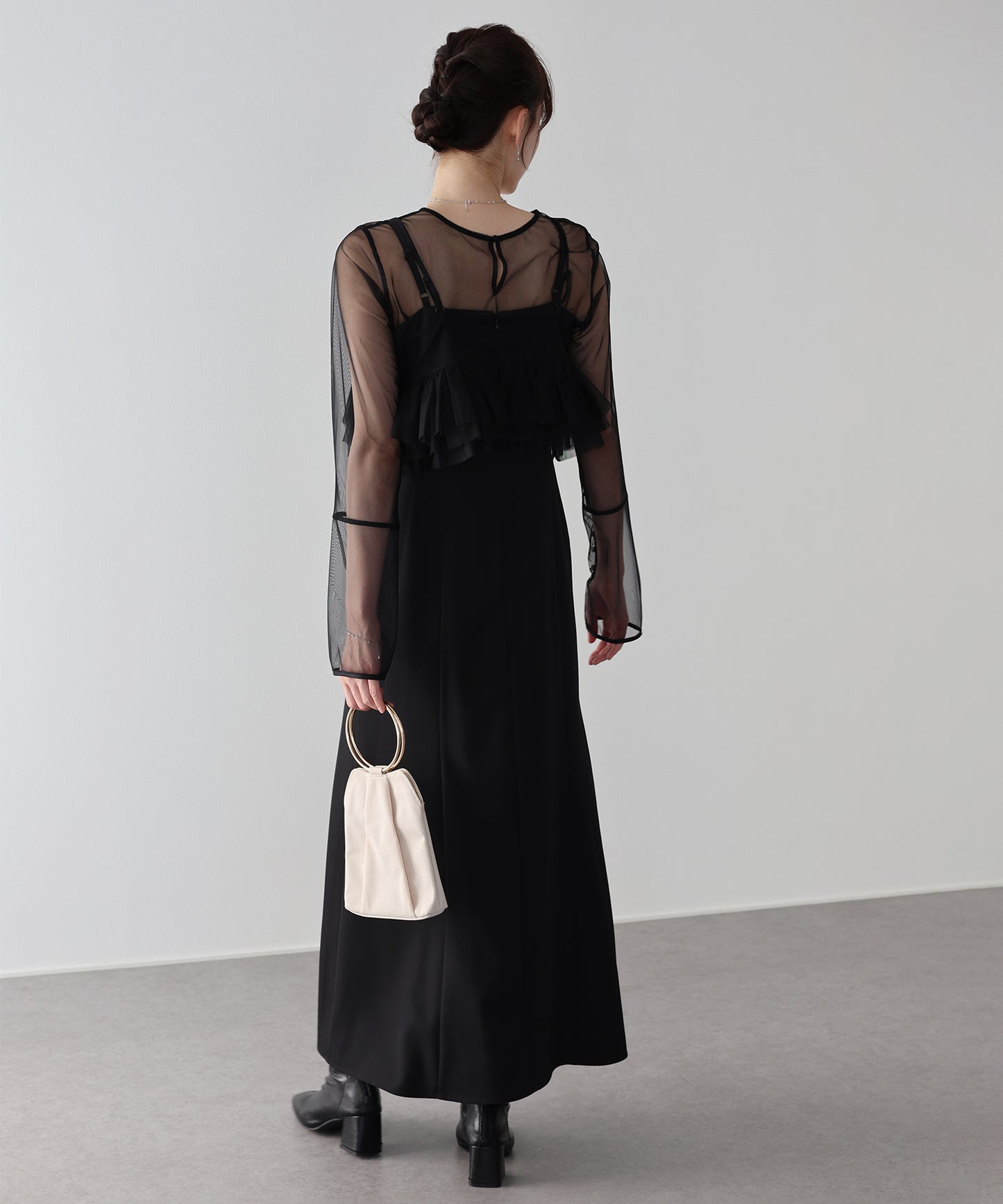 【早割5％OFF】レースビスチェセットドレス 3点セット