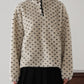 【早割5％OFF】ハート柄ボアハーフボタンプルオーバー