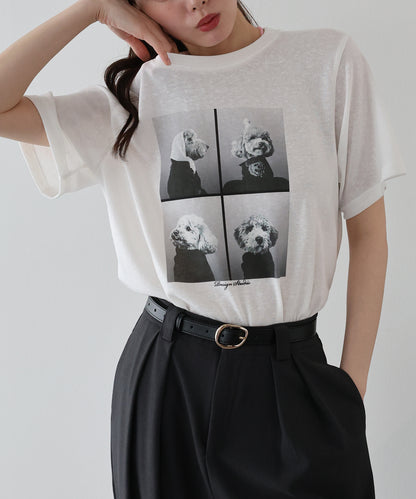 【早割5％OFF】DOGフォトプリント半袖Ｔシャツ【ネコポス】