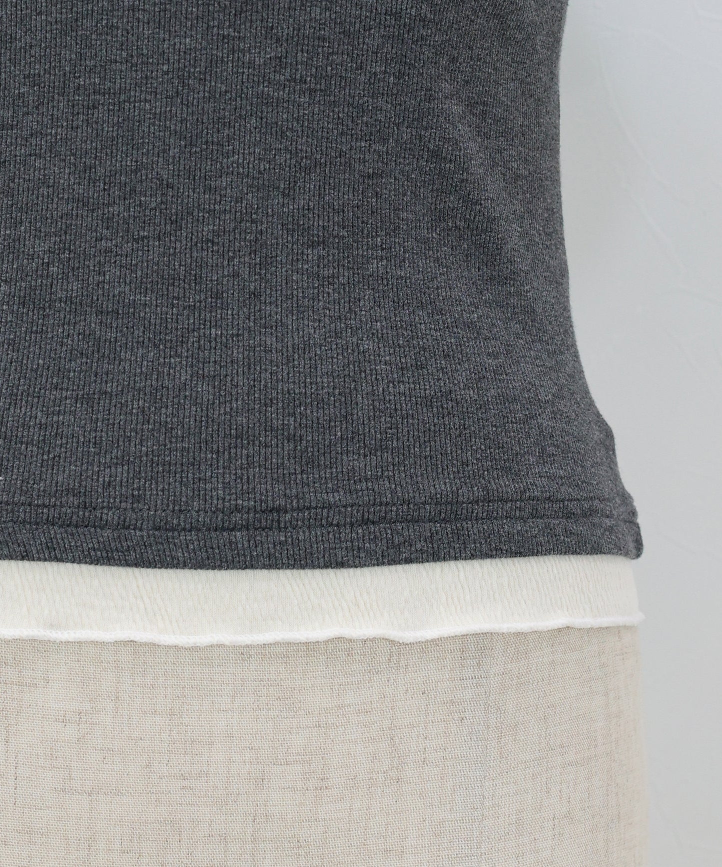 【早割5％OFF】ギャザーリボンレイヤードTシャツ【メール便】