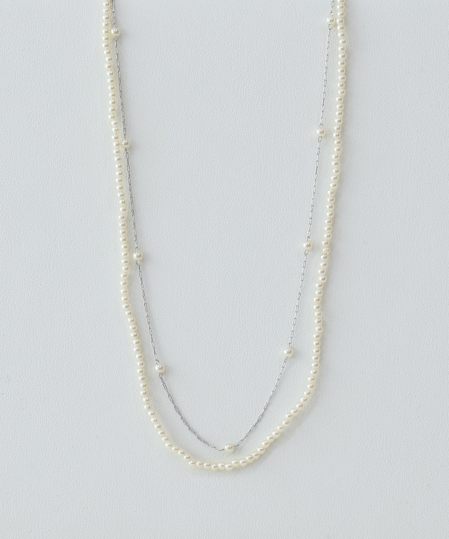 パール2連ネックレス/ ニッケルフリー【ネコポス】