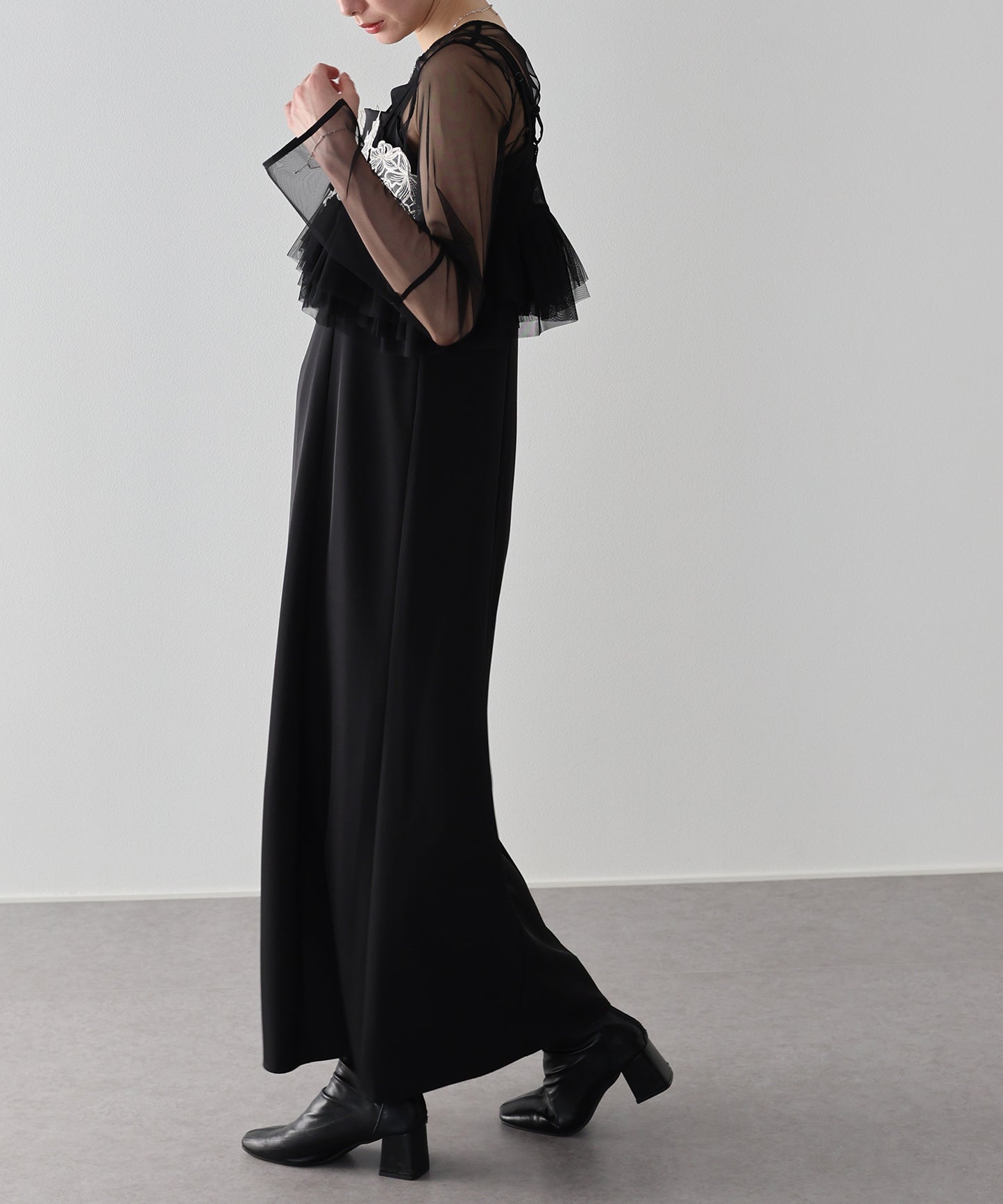 【早割5％OFF】レースビスチェセットドレス 3点セット