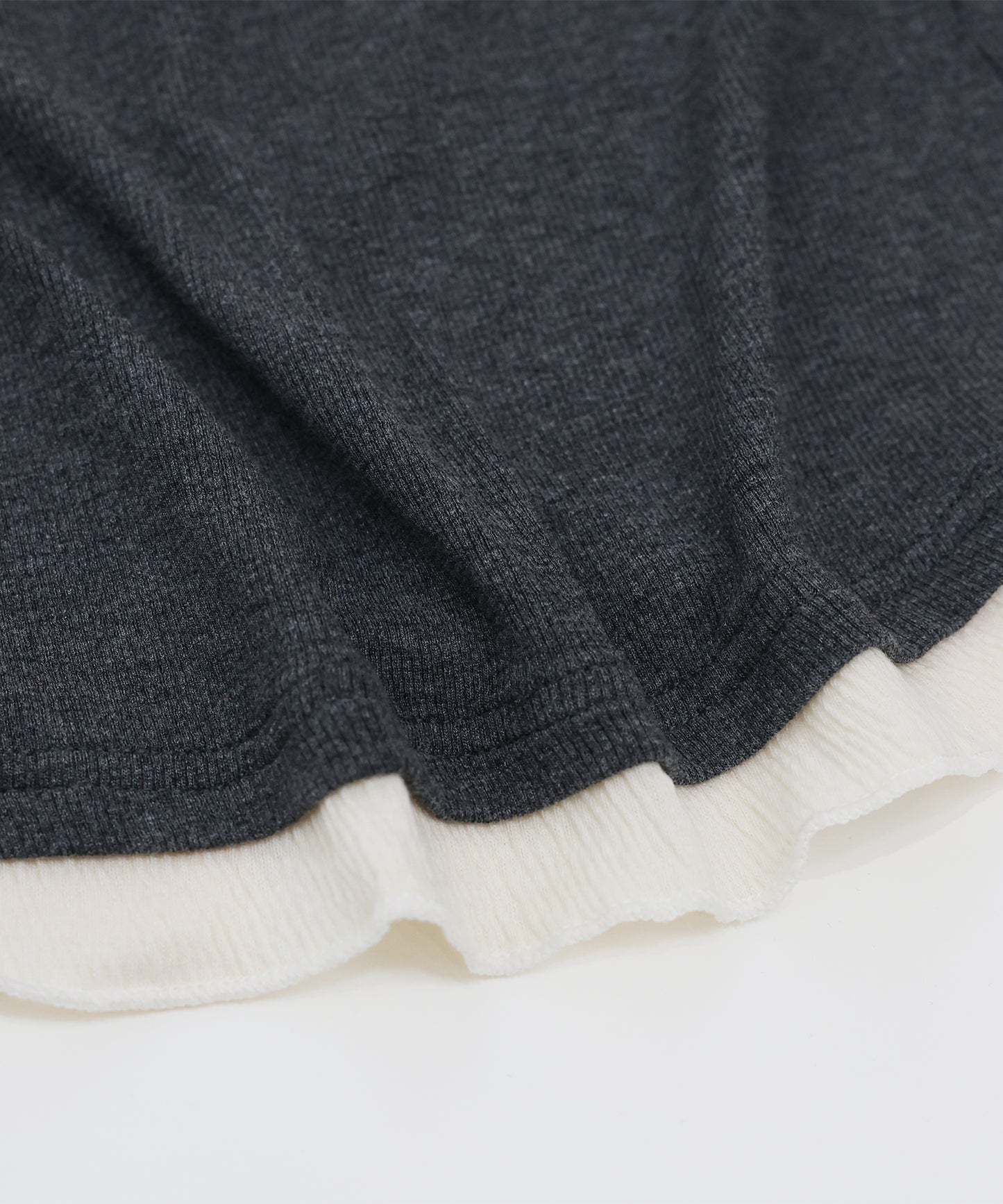 【早割5％OFF】ギャザーリボンレイヤードTシャツ【メール便】