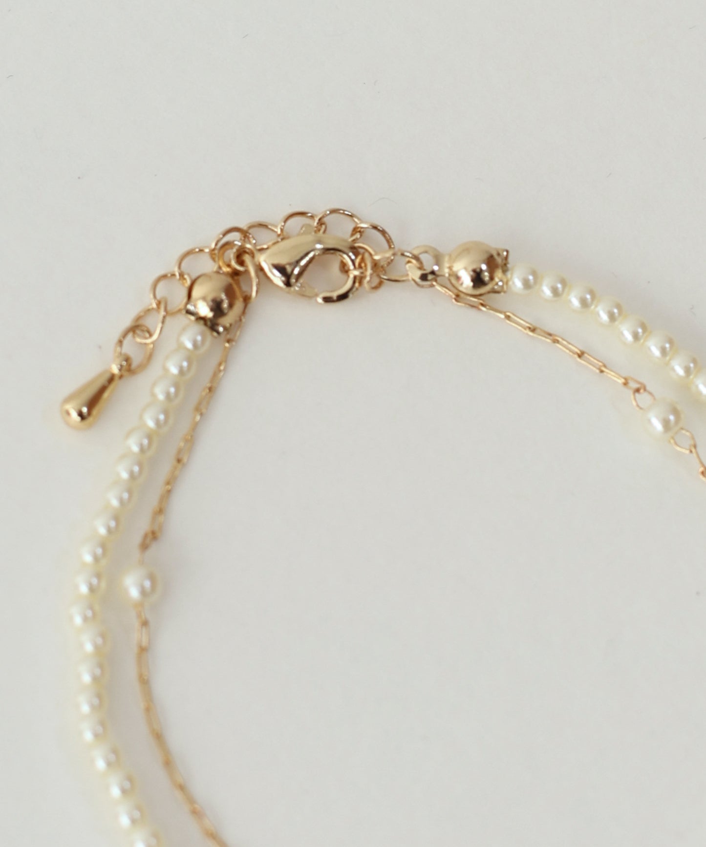 パール2連ブレスレット / ニッケルフリー【ネコポス】