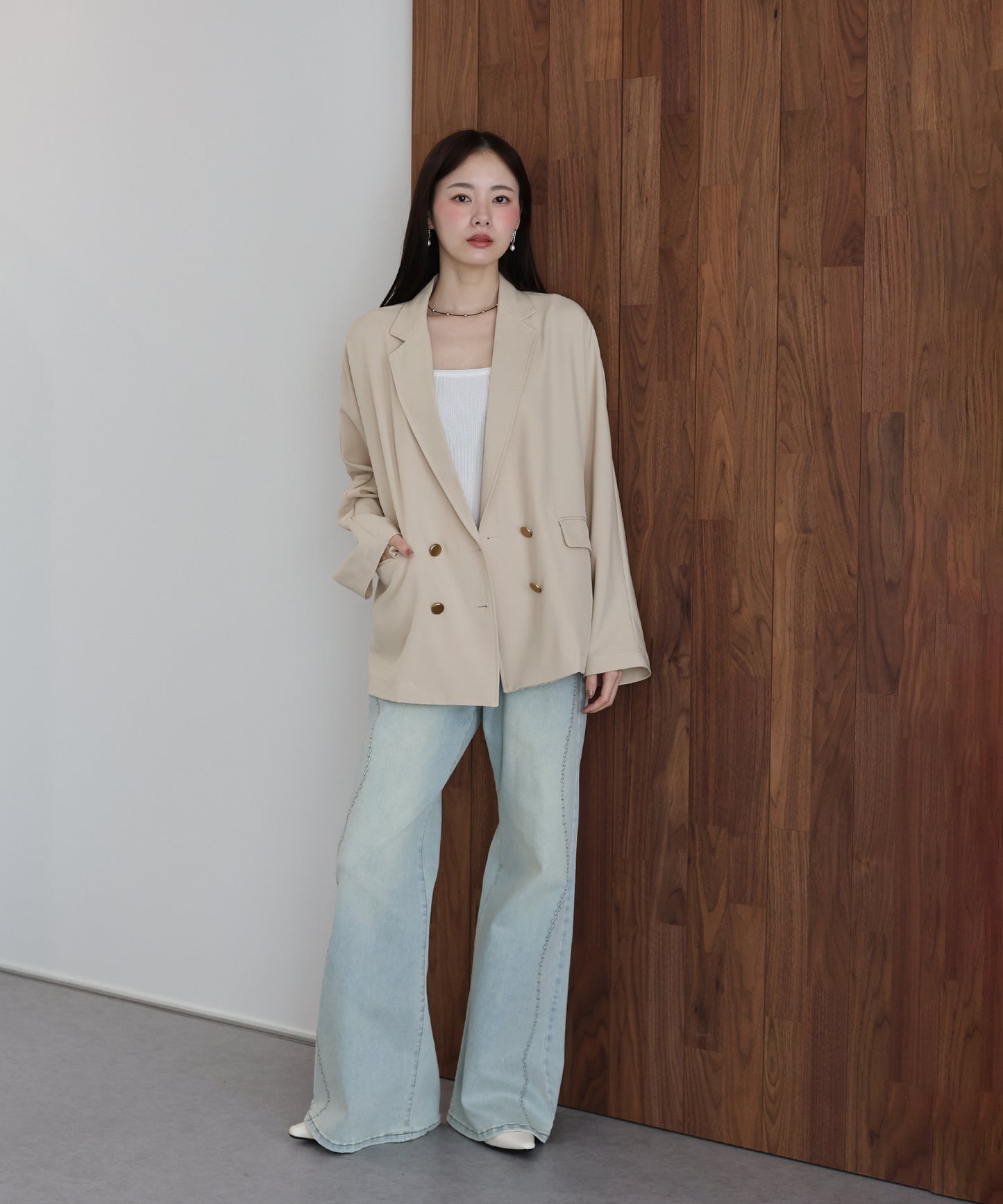 【早割5％OFF】リネンライクシャツジャケット