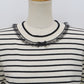 【SALE】レースリボンボーダーニット