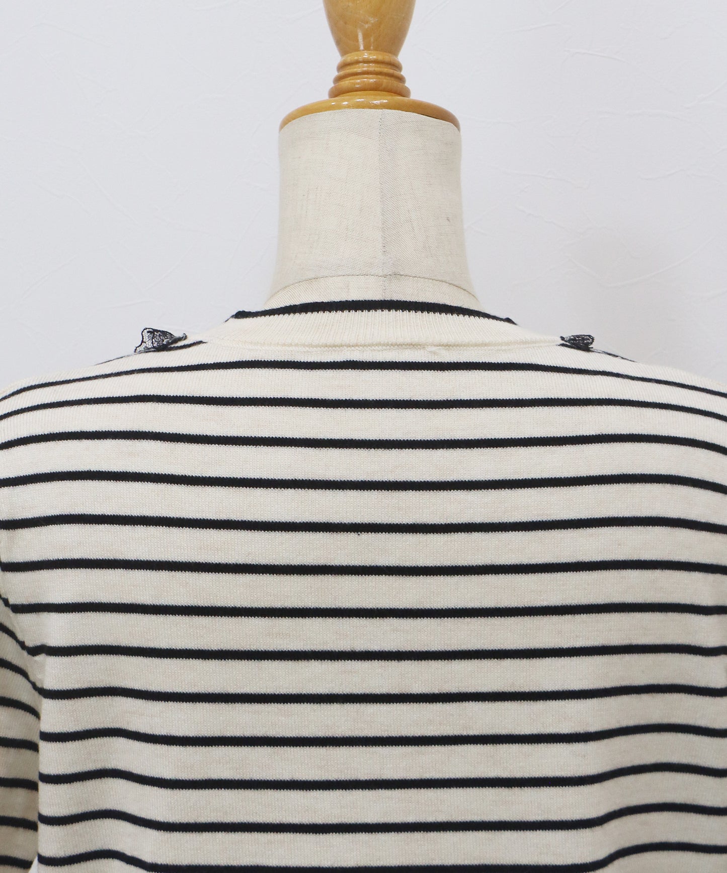 【SALE】レースリボンボーダーニット