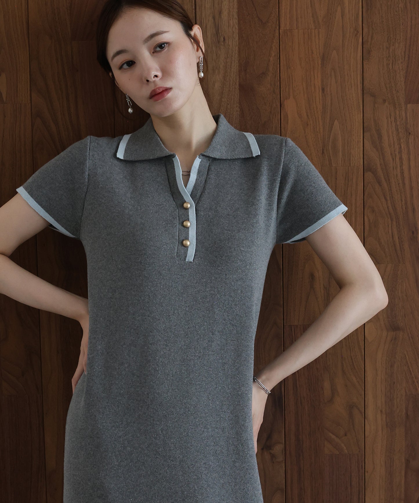 【早割5％OFF】バイカラースキッパーワンピース