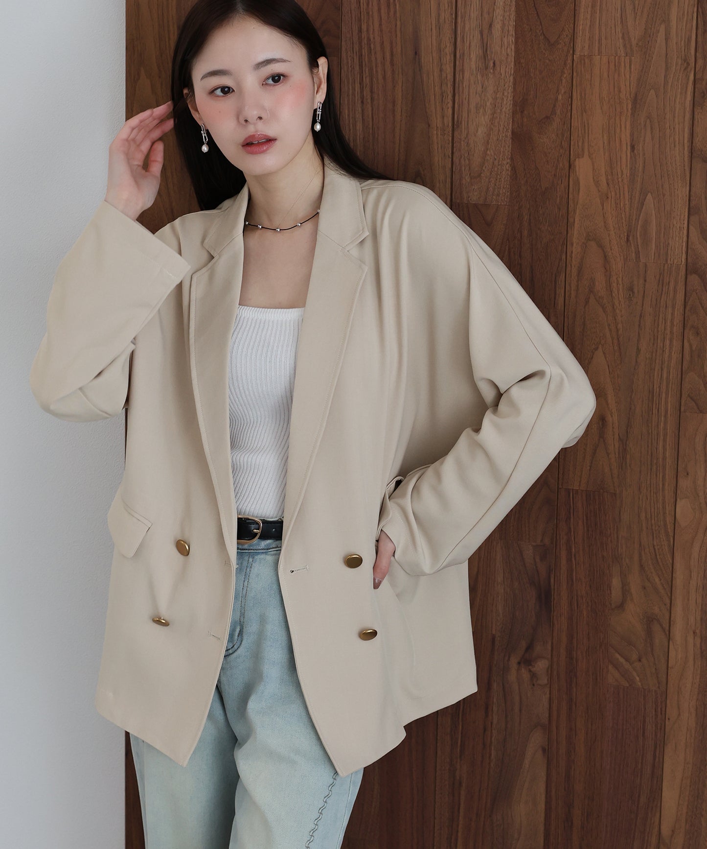 【早割5％OFF】リネンライクシャツジャケット