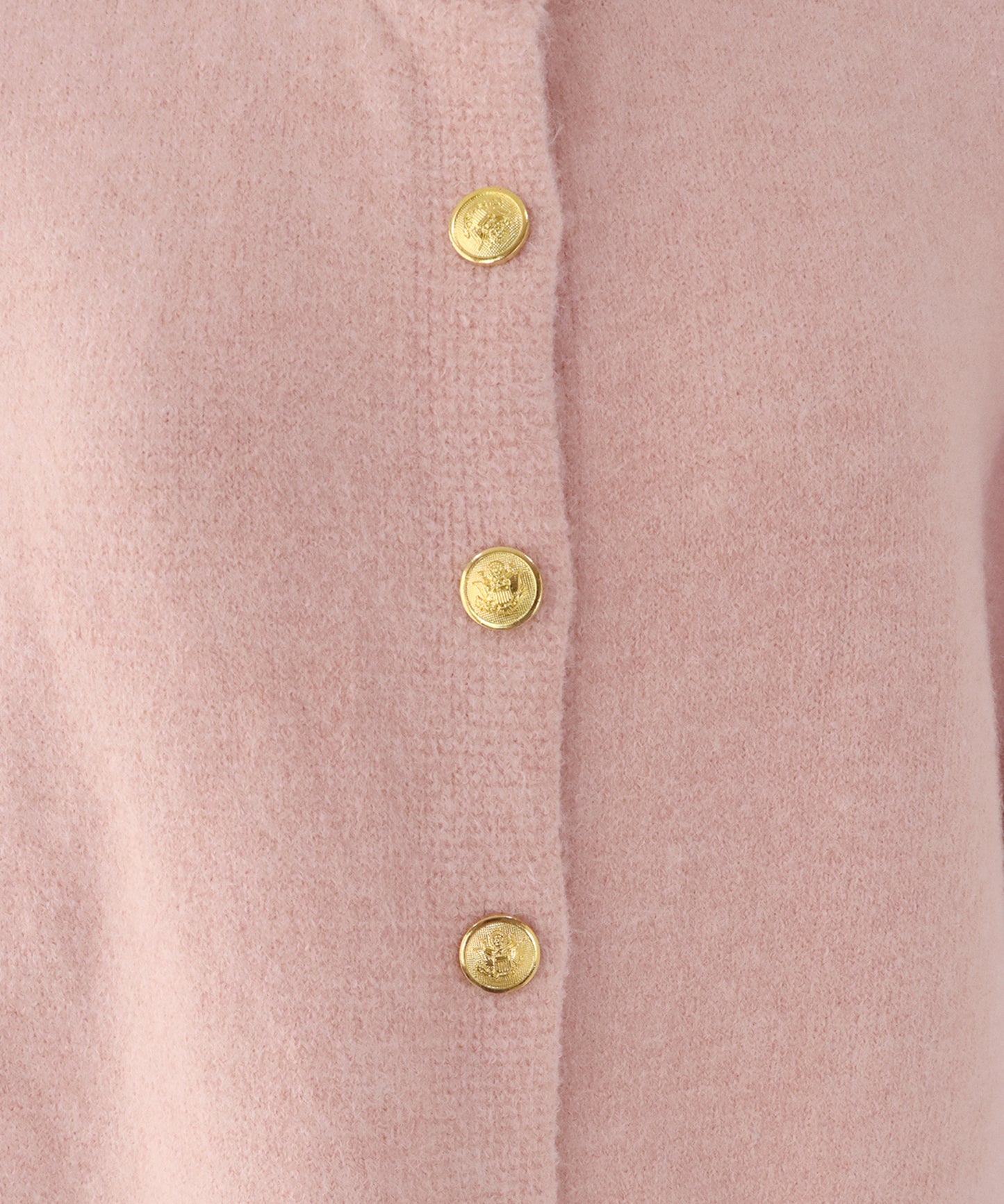 【早割5％OFF】金ボタンクルーネックカーディガン