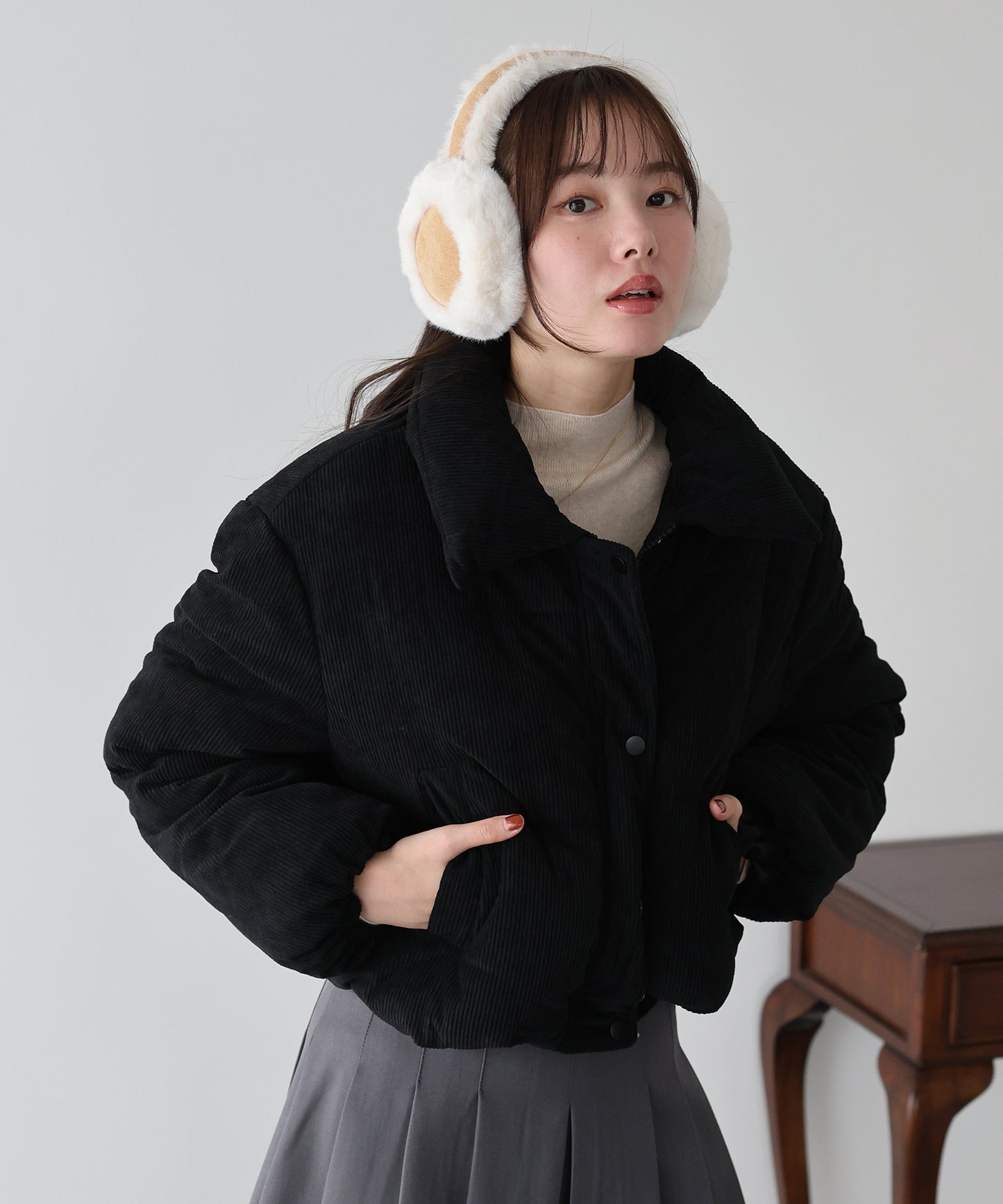 コーデュロイダウンジャケット