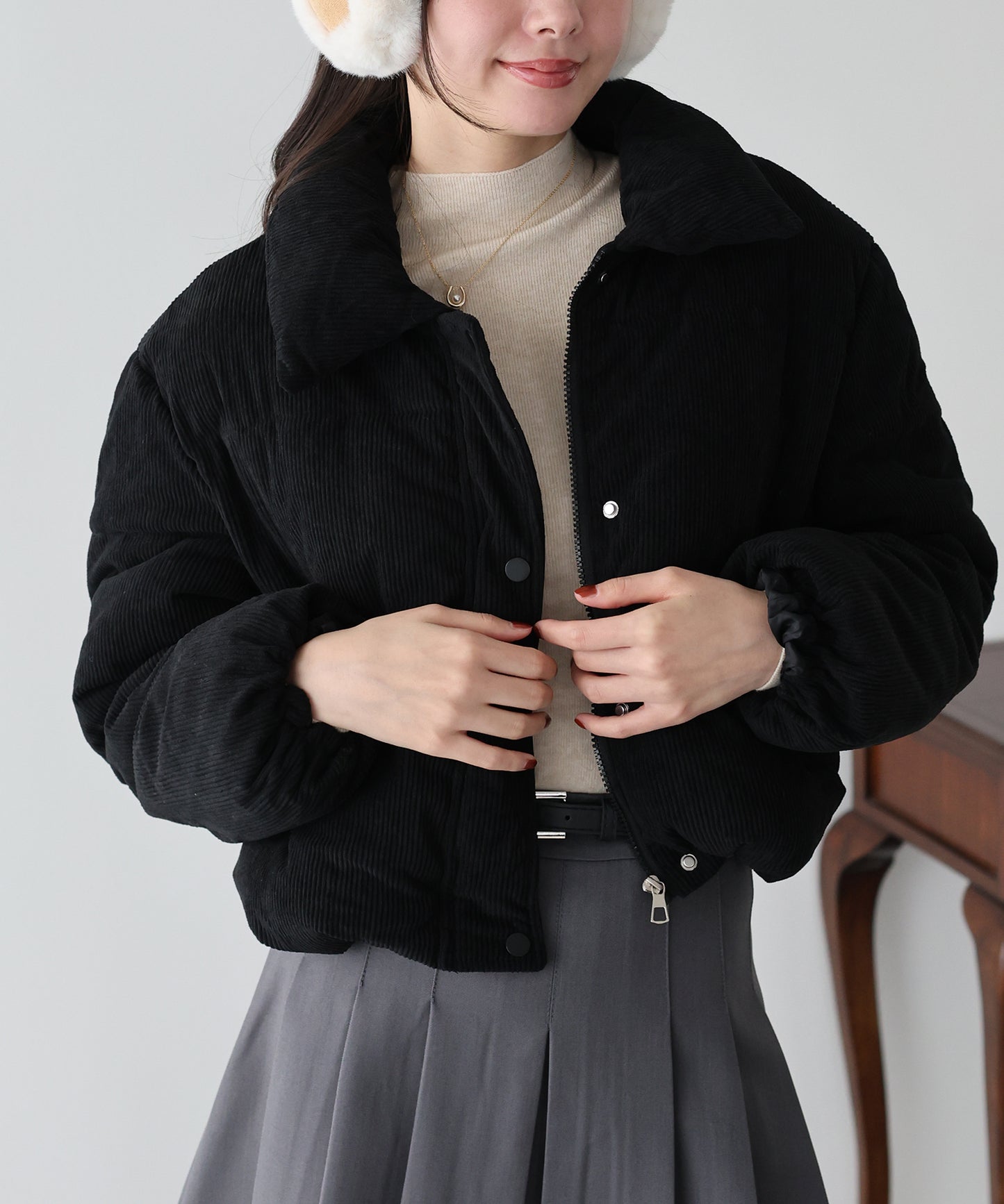 コーデュロイダウンジャケット