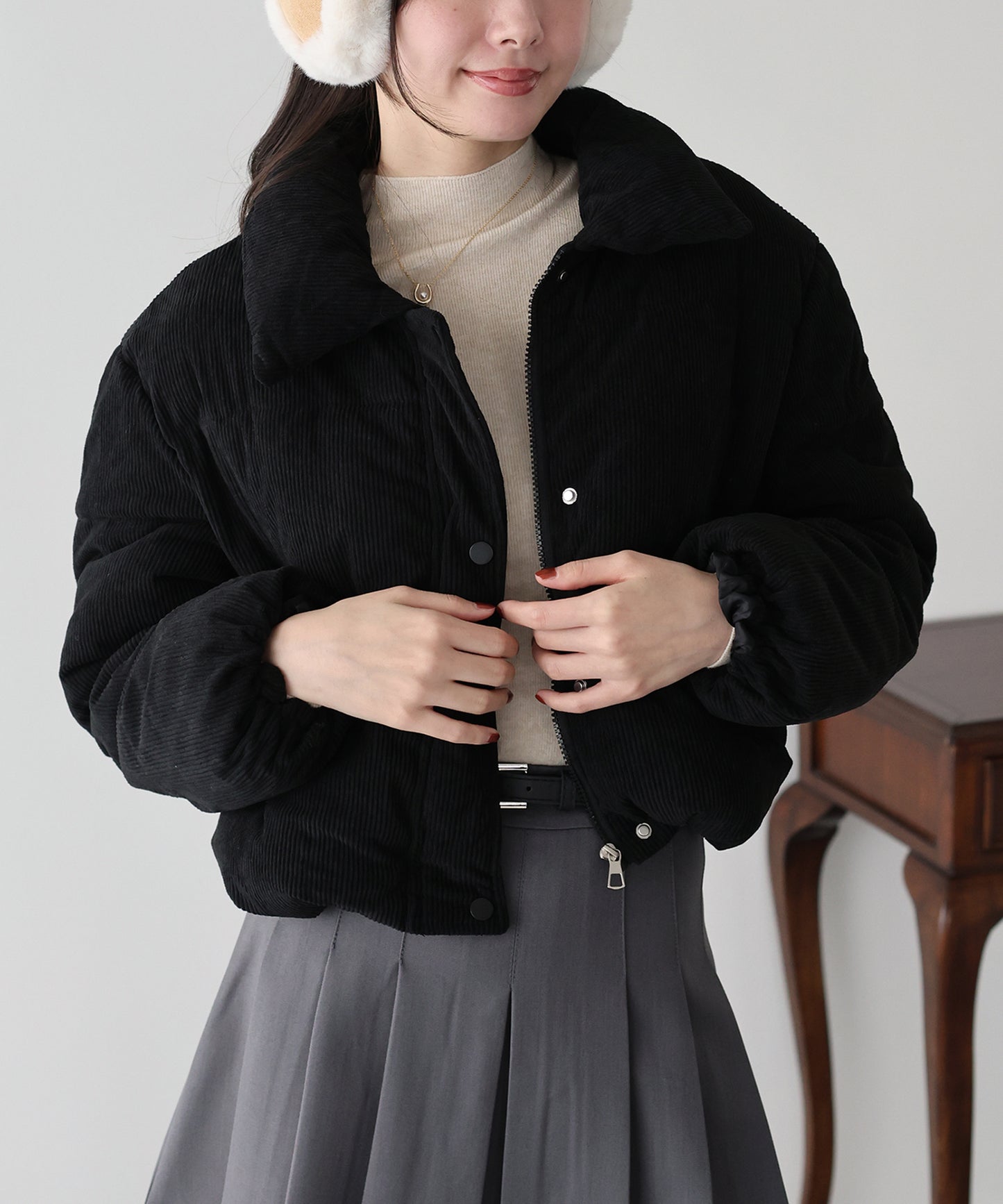 コーデュロイダウンジャケット