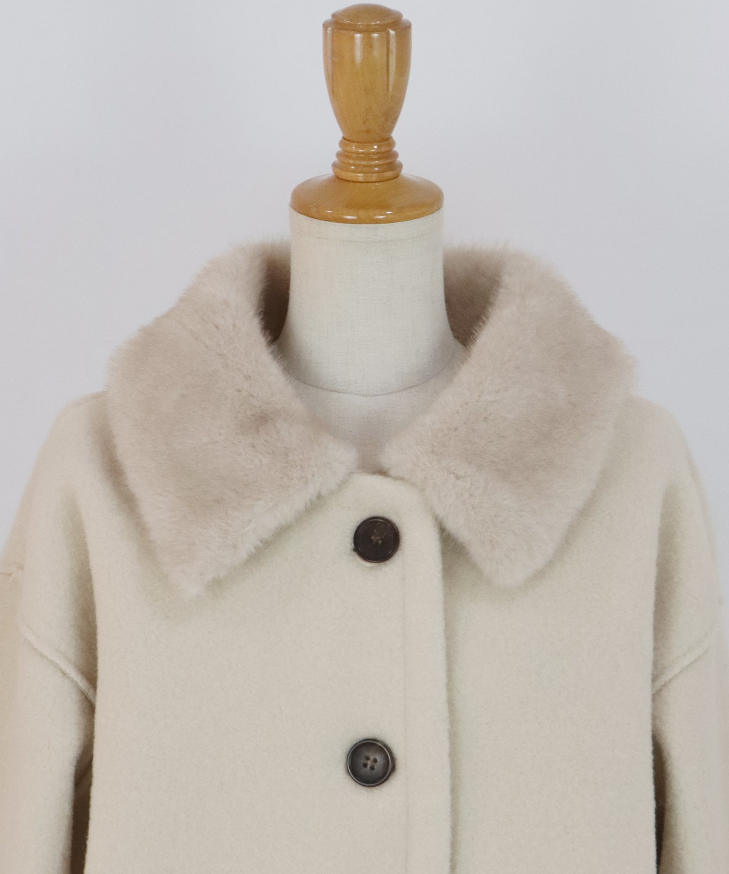 【早割5％OFF】ファー付きボアハーフコート