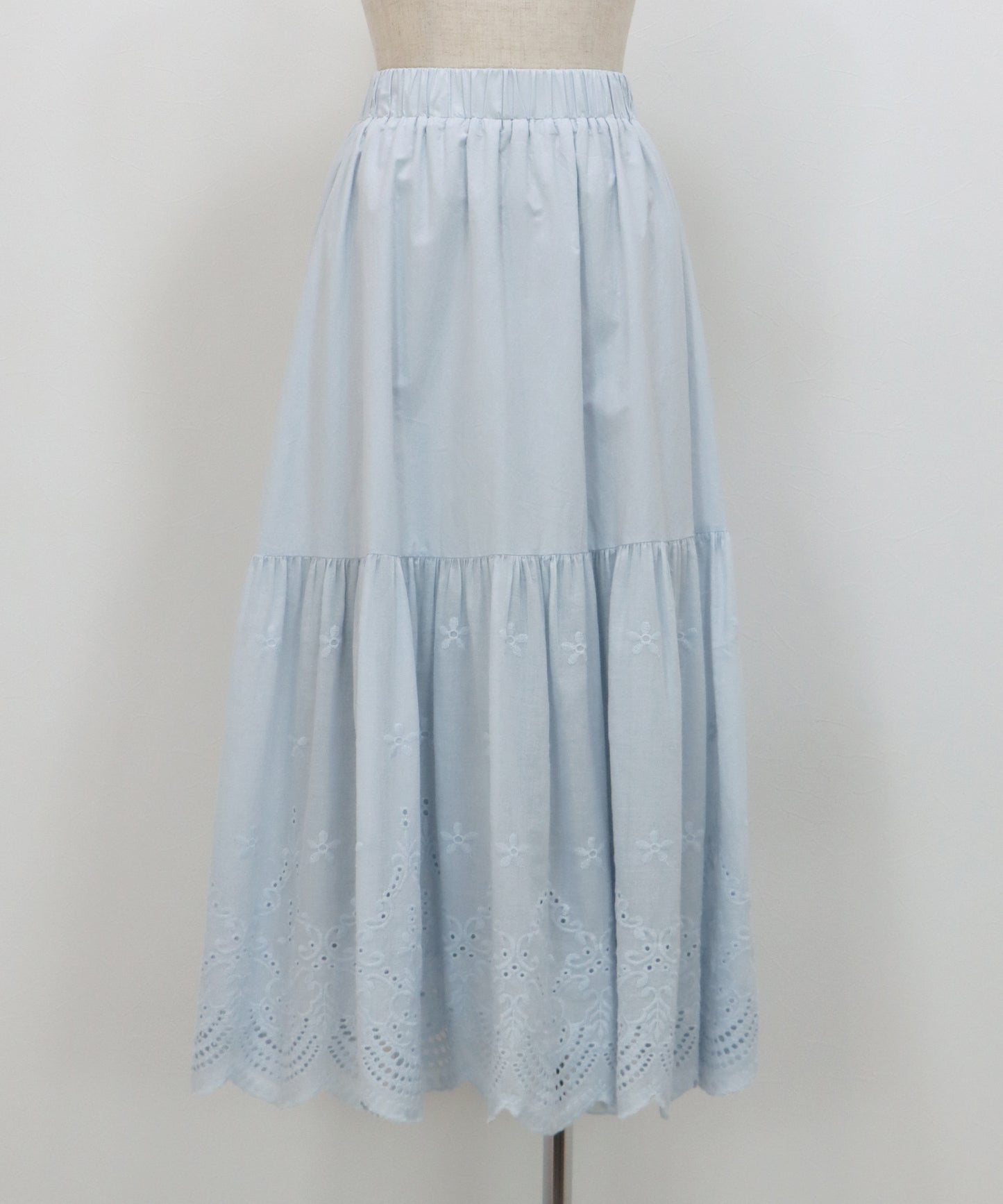 コットンレースティアードスカート