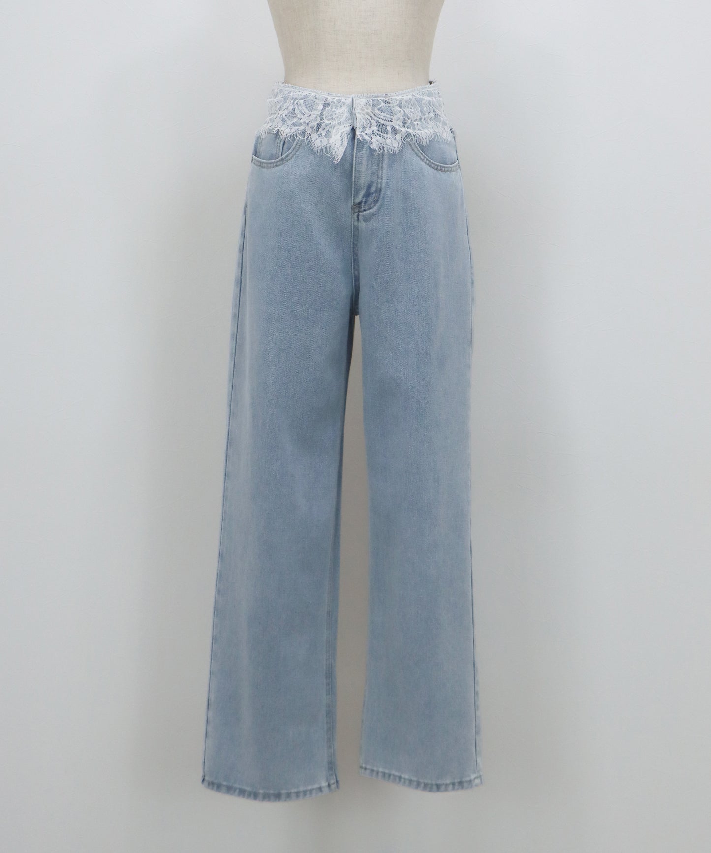 【早割5％OFF】ウエストレースデニムパンツ