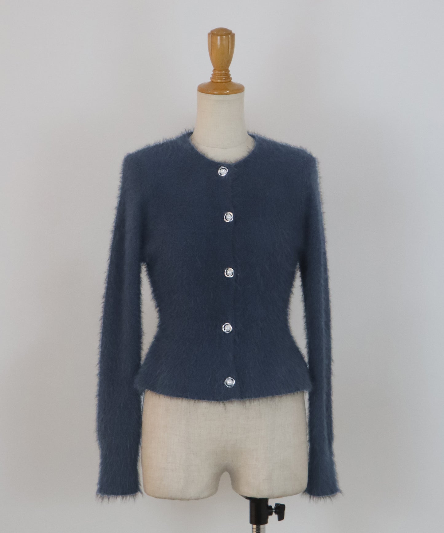 【早割5％OFF】シャギーペプラムカーディガン