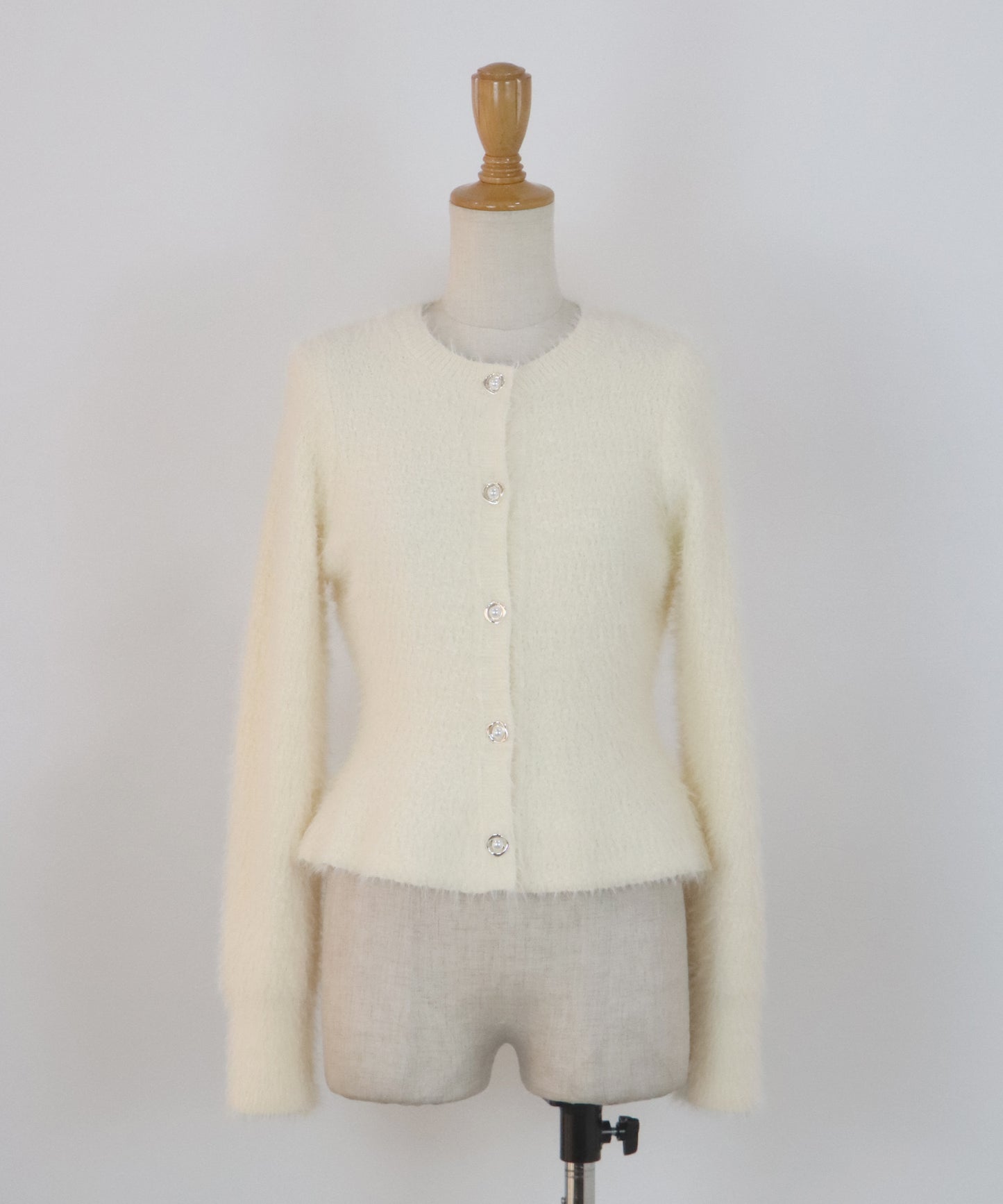 【早割5％OFF】シャギーペプラムカーディガン