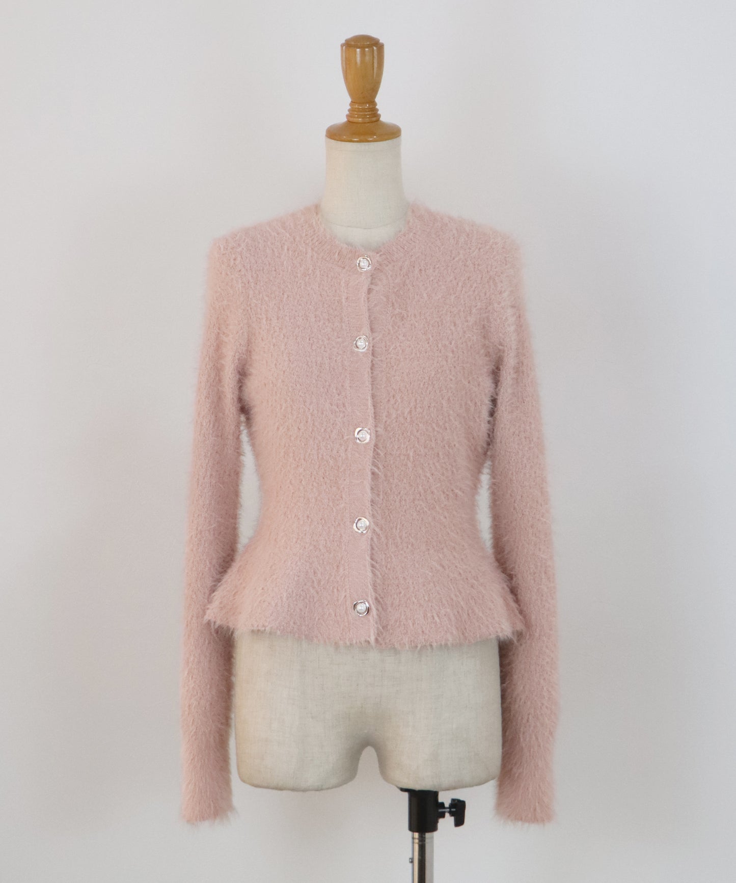 【早割5％OFF】シャギーペプラムカーディガン