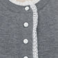 【早割5％OFF】レーストリムパールボタンカーディガン