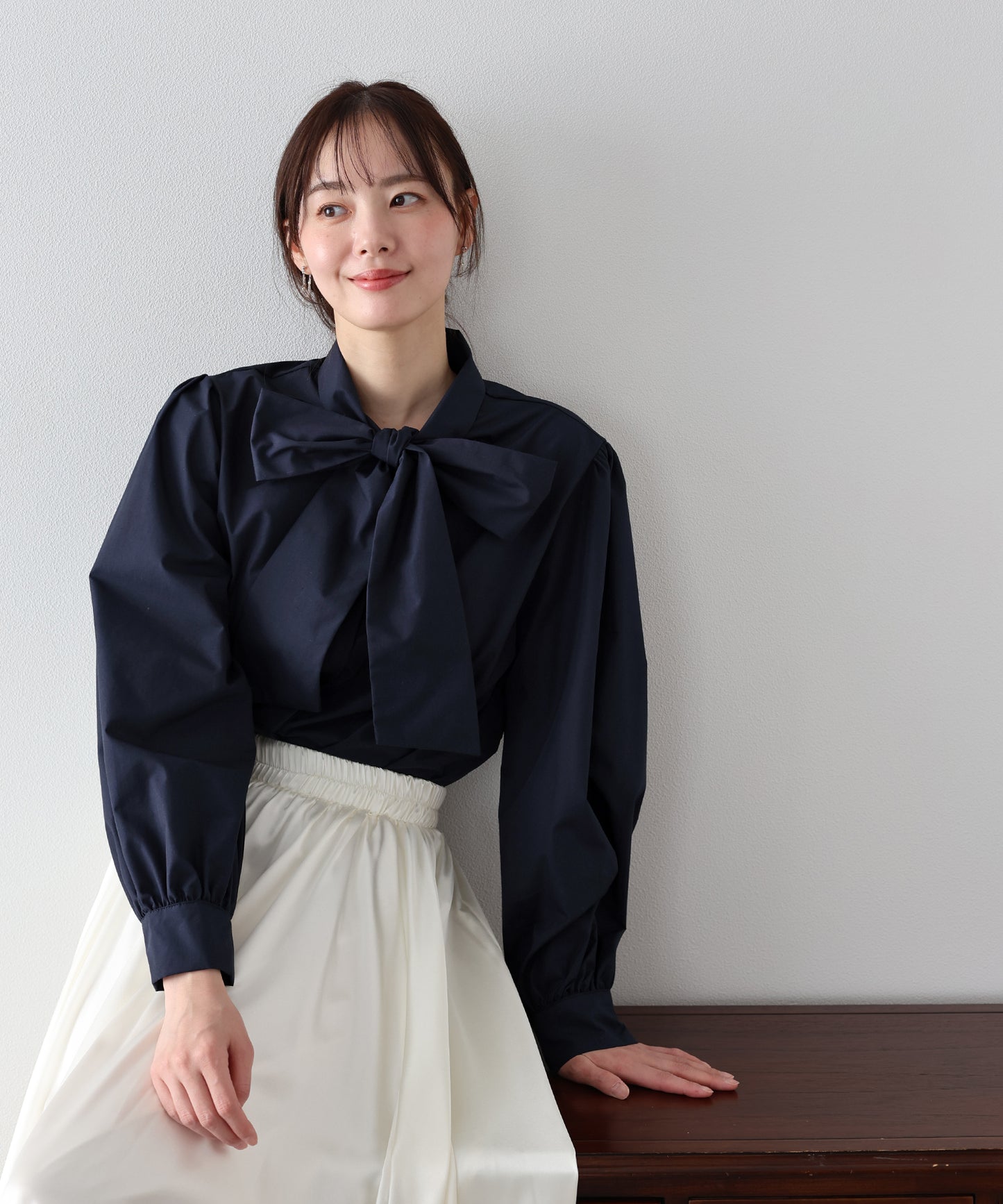 ビッグリボンボウタイブラウス【ネコポス】