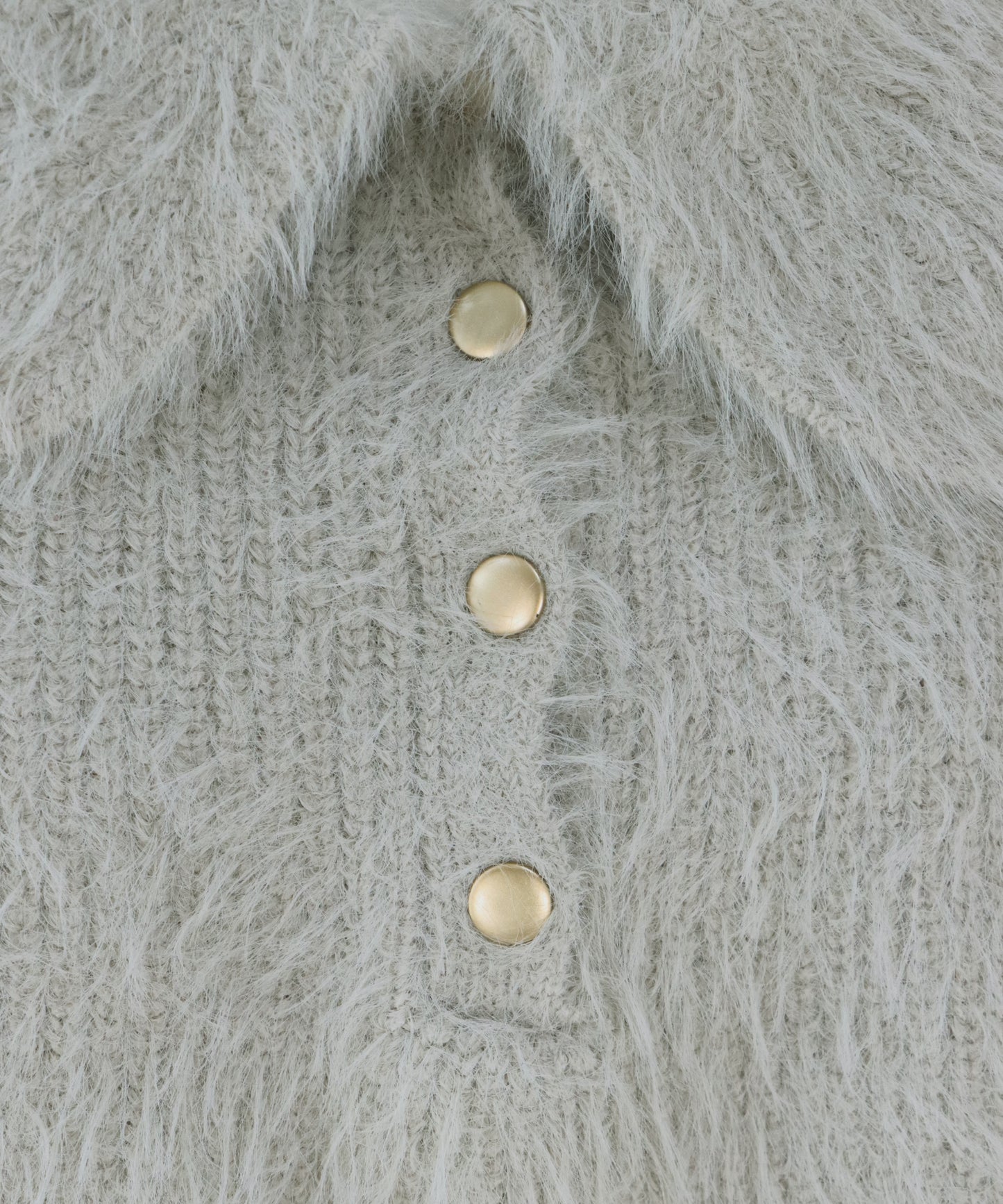 【早割5％OFF】シャギーポロ襟カーディガン