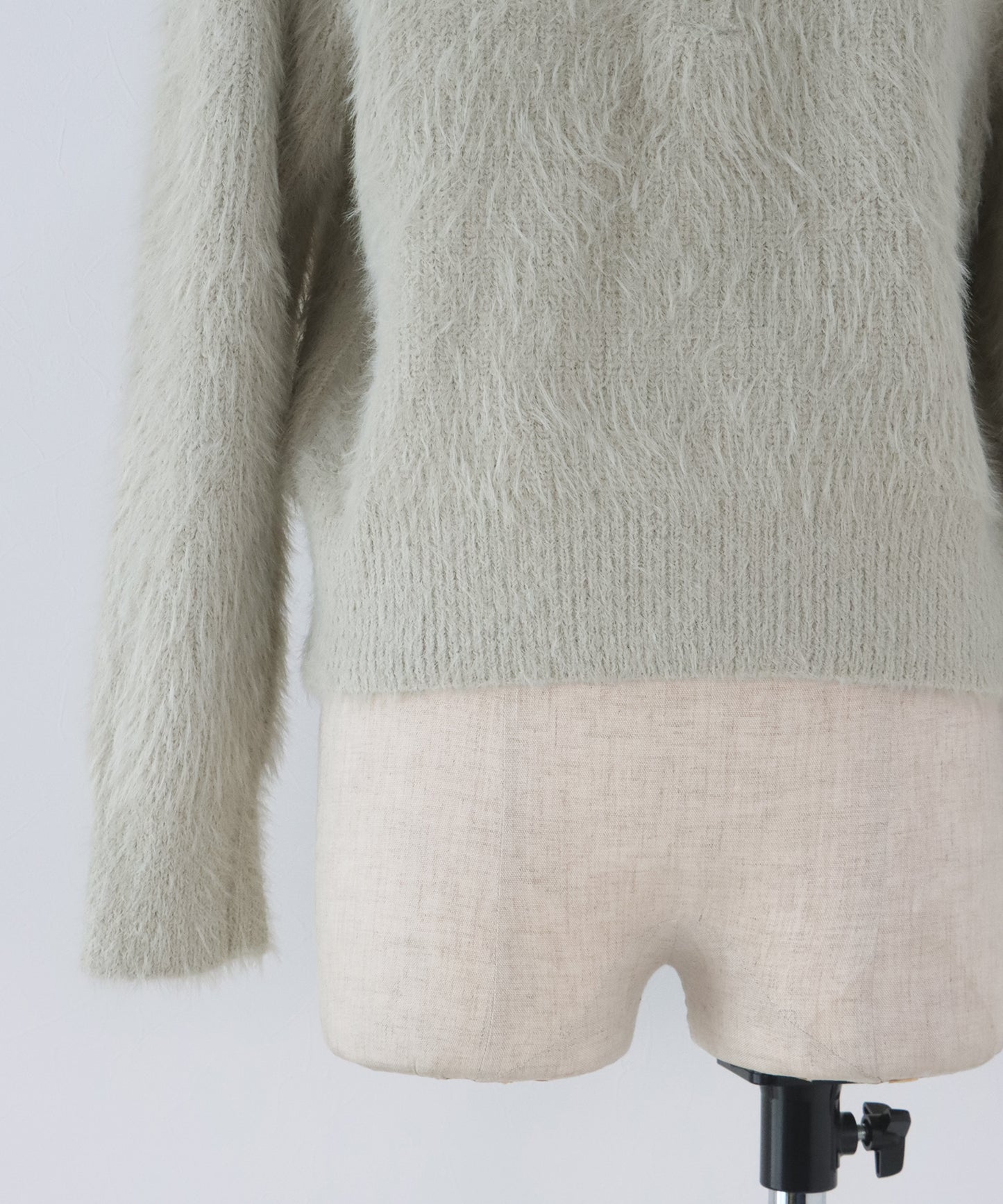 【早割5％OFF】シャギーポロ襟カーディガン