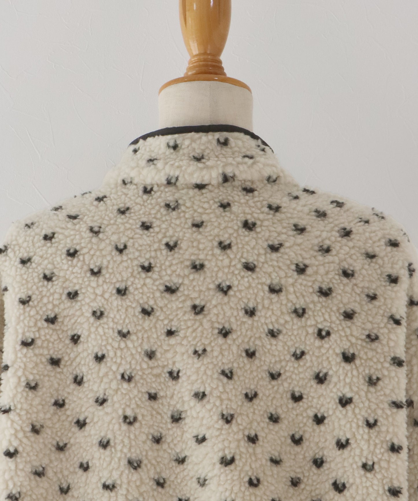 【早割5％OFF】ハート柄ボアハーフボタンプルオーバー