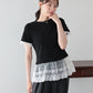 【早割5％OFF】レースドッキングＴシャツ【メール便】