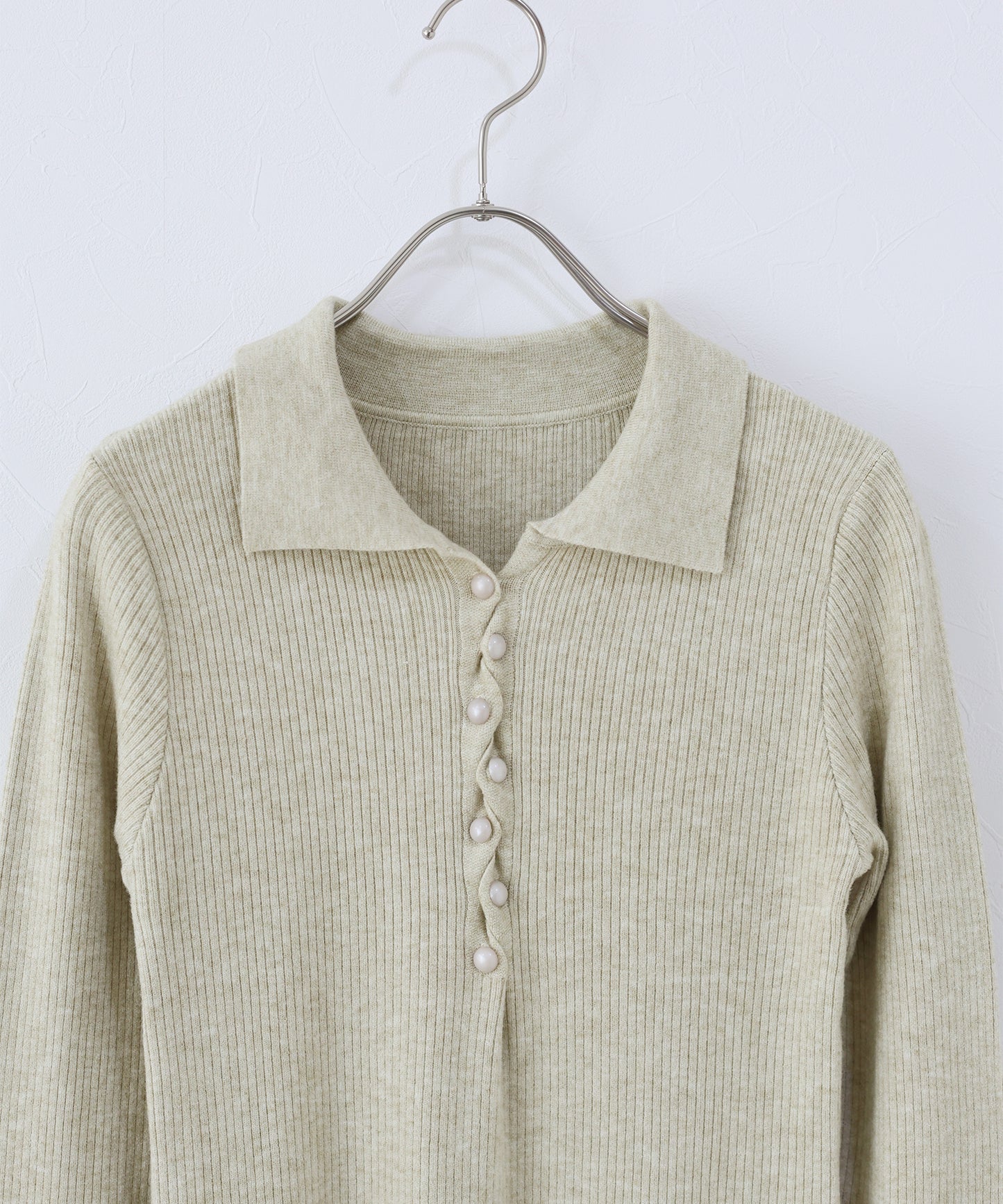 ポロリブニットワンピース[ J by blue ]