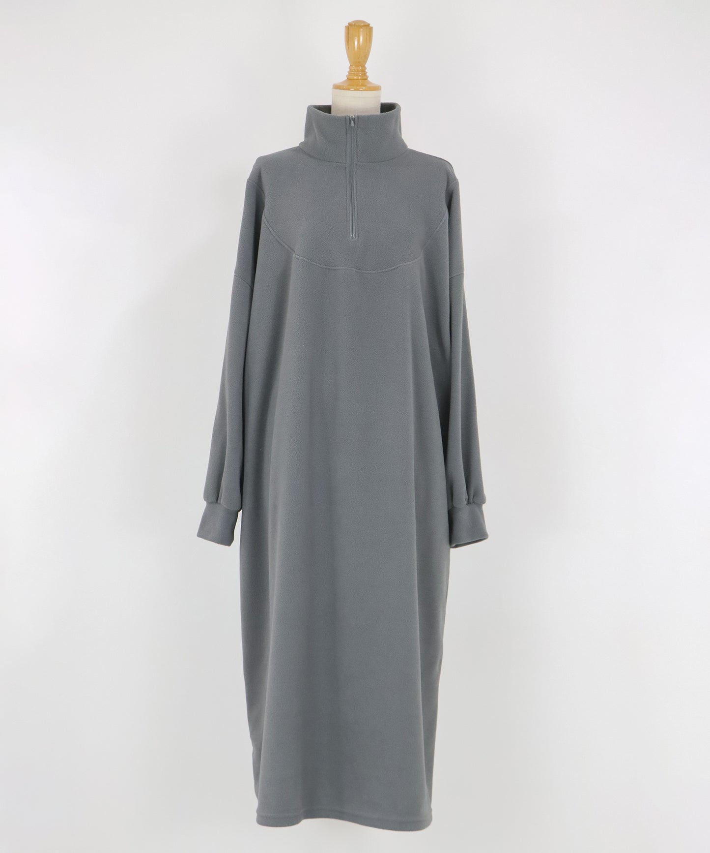 【早割5％OFF】ハーフジップフリースワンピース