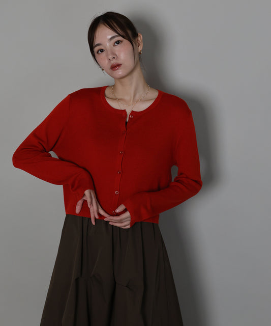 【早割5％OFF】ウール混ベーシックカーディガン[ J by blue ]
