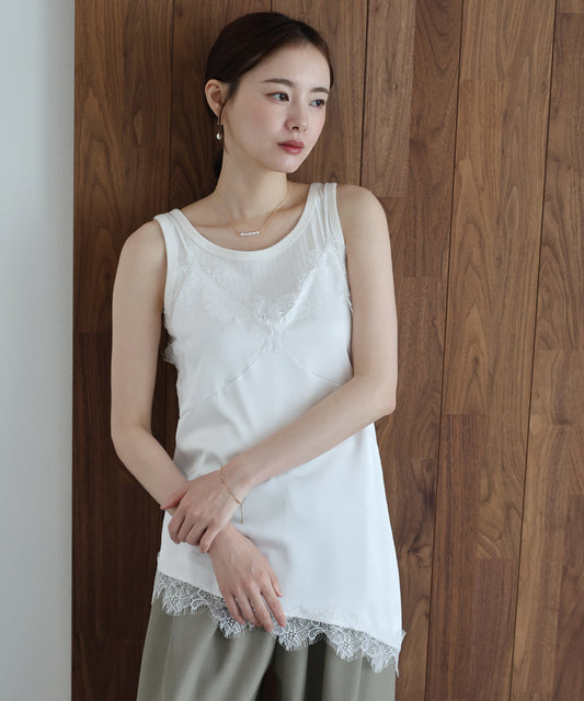 【早割5％OFF】レースサテンキャミソール