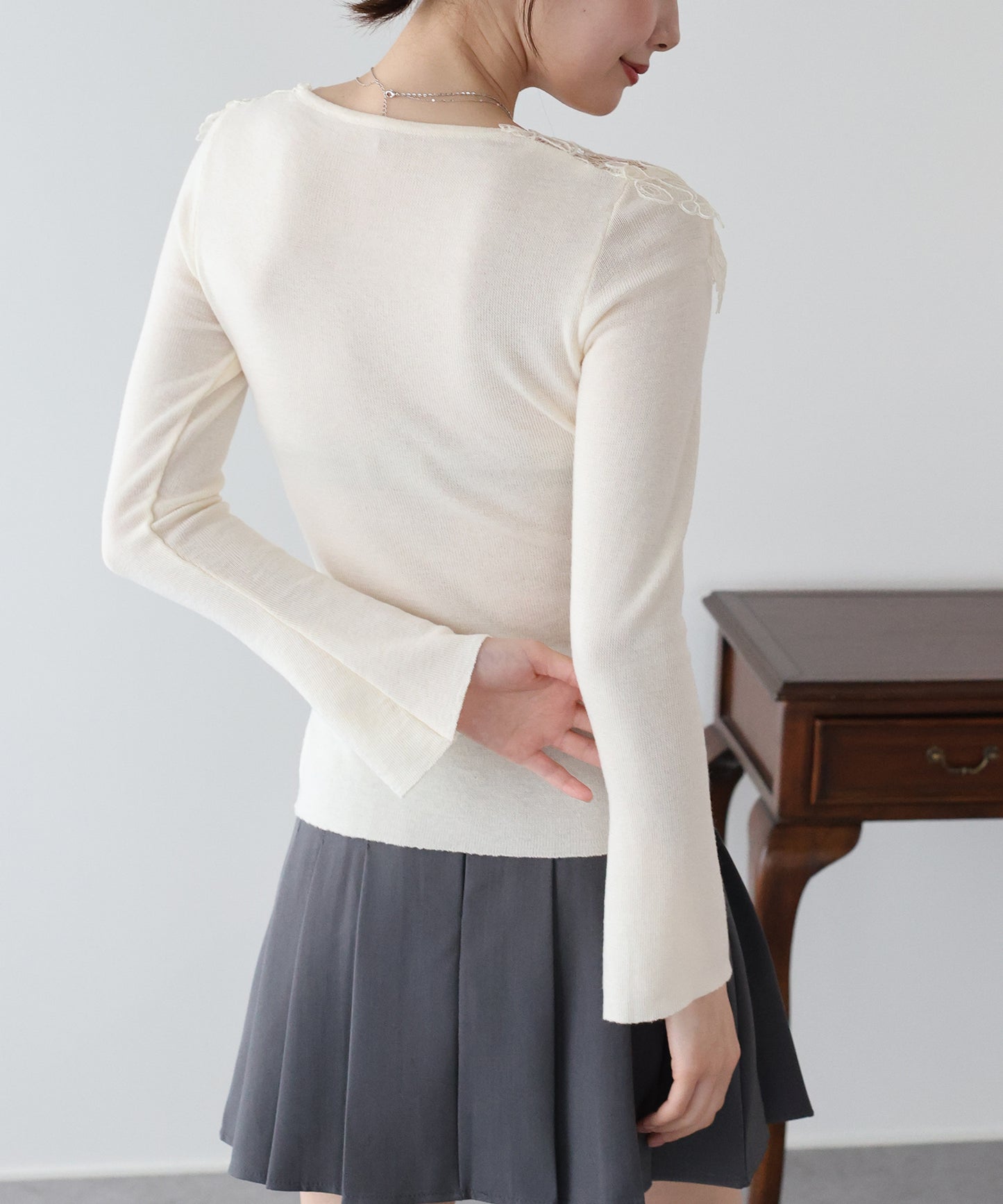 【早割5％OFF】フラワーレースニット【ネコポス】