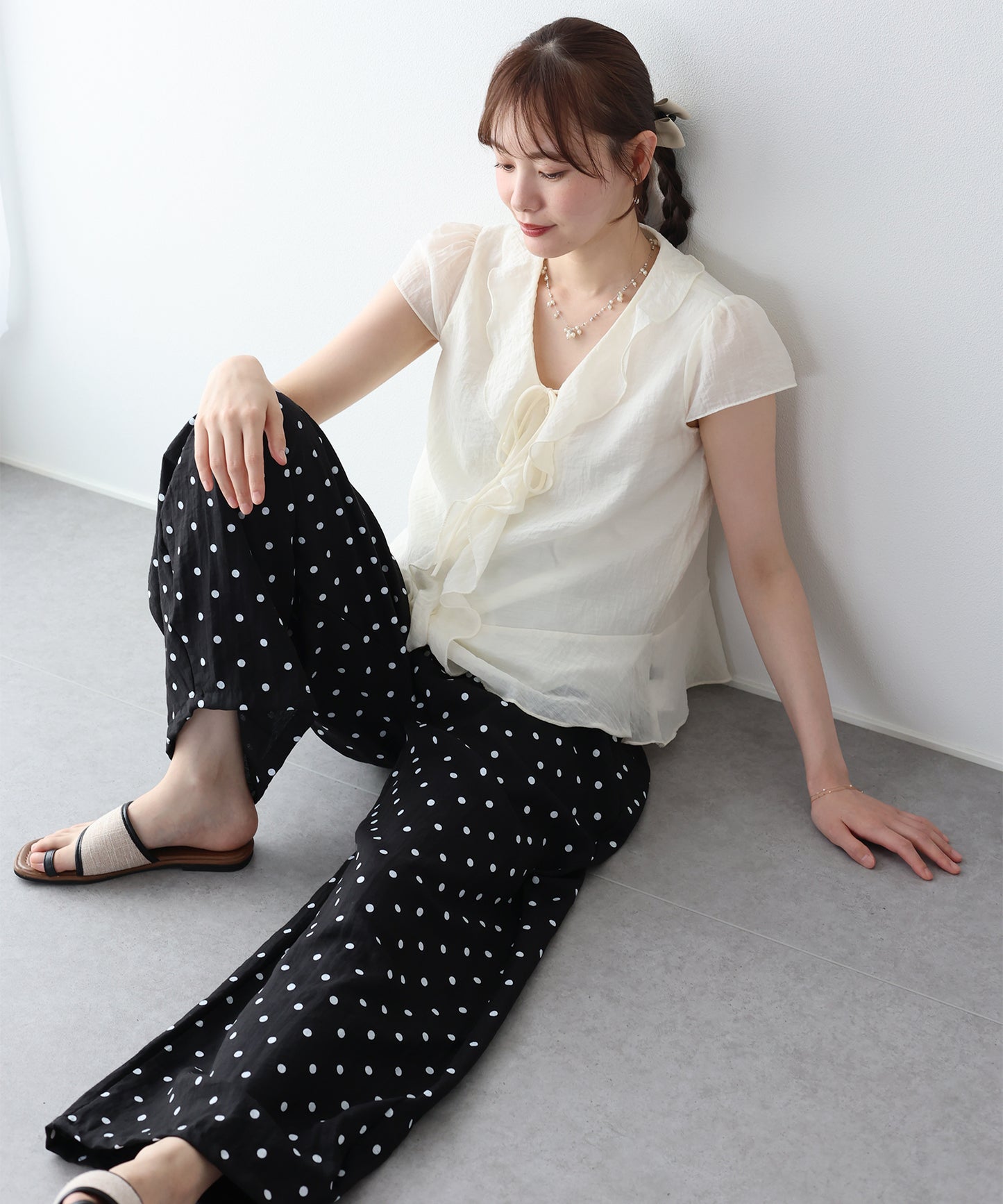 ウエストゴムドットパンツ